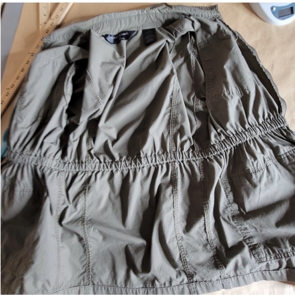 Norma Kamali Olive Green Utility Field Jacket Cinched Waist XL - Picture 4 of 5